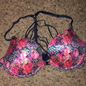 colorful victoria's secret push up bra